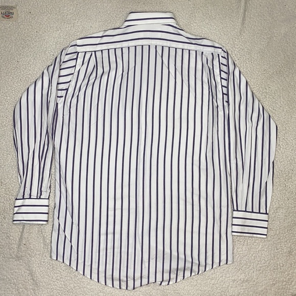 Burberry Striped Long Sleeve Button Down Dress Shirt: Size 15.5x35 - Picture 2 of 13